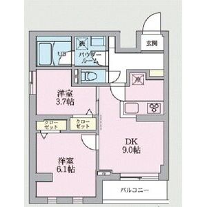 2DK 間取り図