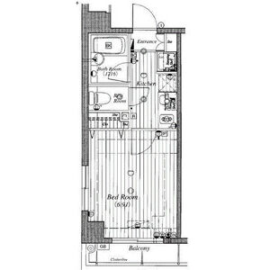 1K 間取り図