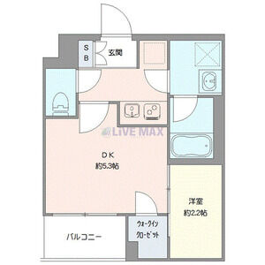 1DK 間取り図
