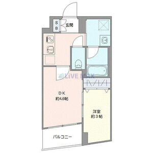 1DK 間取り図