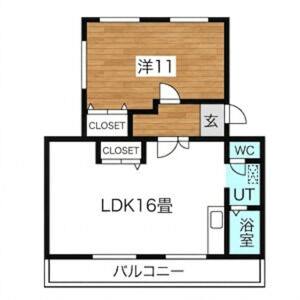 1LDK 間取り図
