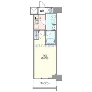 1K 間取り図