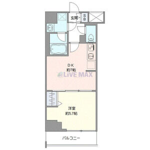 1DK 間取り図