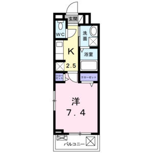 1K 間取り図