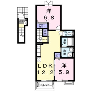 2LDK 間取り図