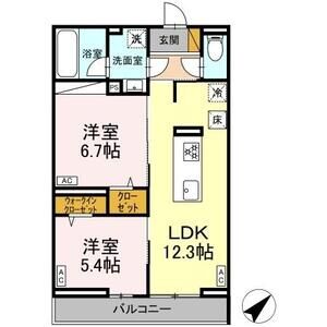 2LDK 間取り図
