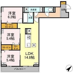 3LDK 間取り図