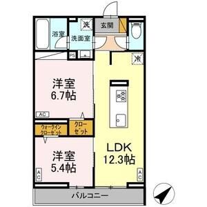 2LDK 間取り図