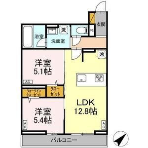 2LDK 間取り図