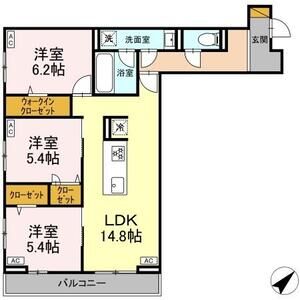 3LDK 間取り図