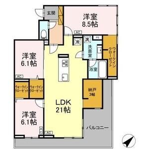 3LDK 間取り図