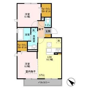 2LDK 間取り図