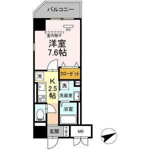 1K 間取り図