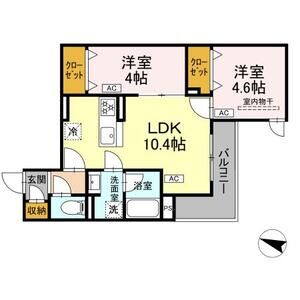 2LDK 間取り図