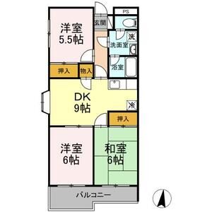 3DK 間取り図