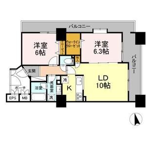 2LDK 間取り図
