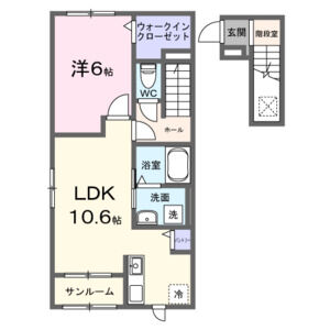1LDK 間取り図