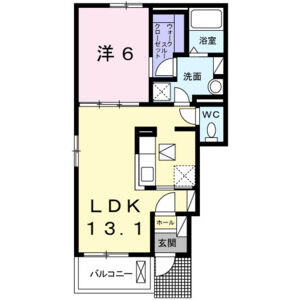 1LDK 間取り図