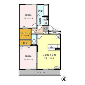 2LDK 間取り図
