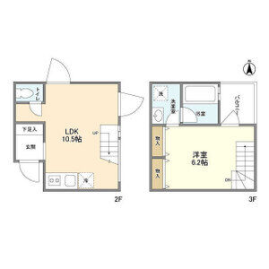 1LDK 間取り図