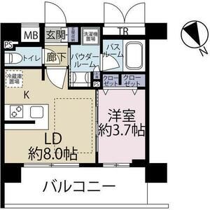 1LDK 間取り図