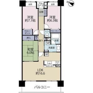 3LDK 間取り図