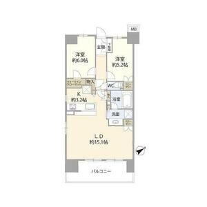 2LDK 間取り図