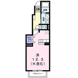 1K 間取り図
