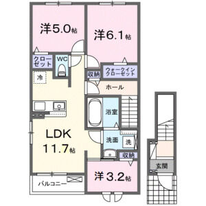 3LDK 間取り図