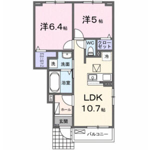 2LDK 間取り図