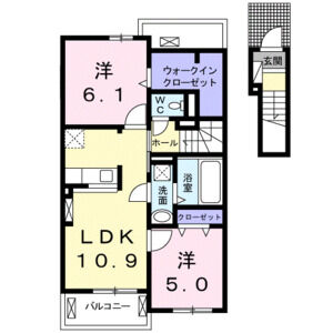 2LDK 間取り図