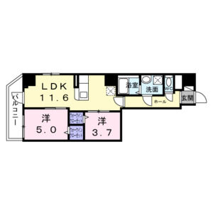 2LDK 間取り図