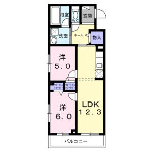 2LDK 間取り図