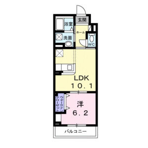 1LDK 間取り図