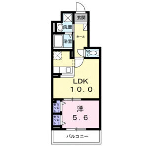 1LDK 間取り図
