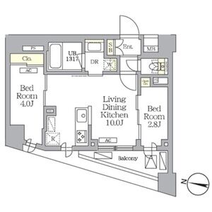 2LDK 間取り図
