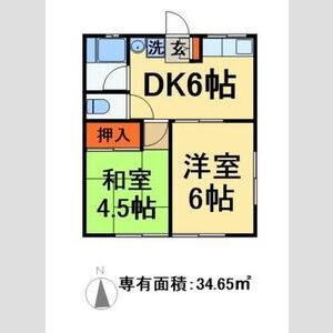 2DK 間取り図