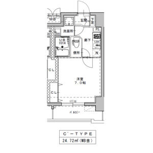 1K 間取り図