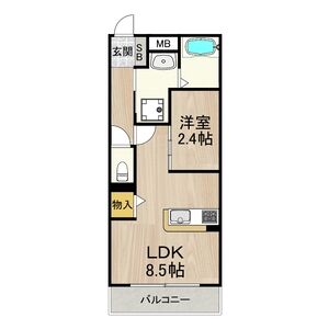 1LDK 間取り図