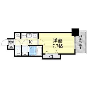 1K 間取り図