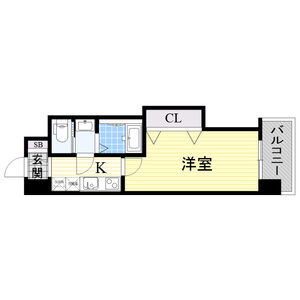1K 間取り図