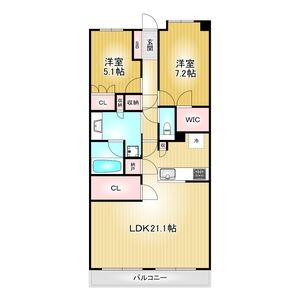 2LDK 間取り図