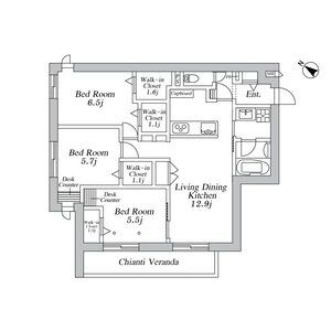 3LDK 間取り図