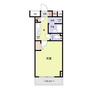 1K 間取り図