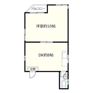 1DK 間取り図
