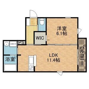 1LDK 間取り図