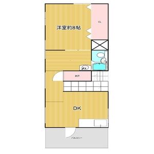 1DK 間取り図