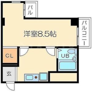 1K 間取り図