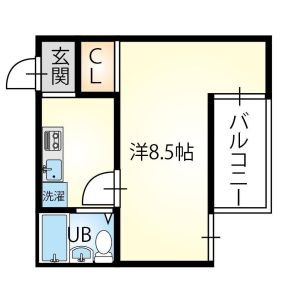 1K 間取り図