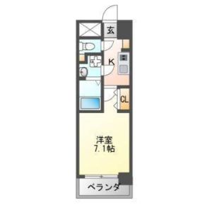 1K 間取り図